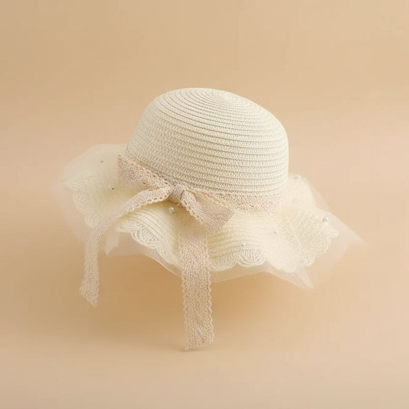 Ensemble d'accessoires enfant cérémonie - Chapeau + sac bohème