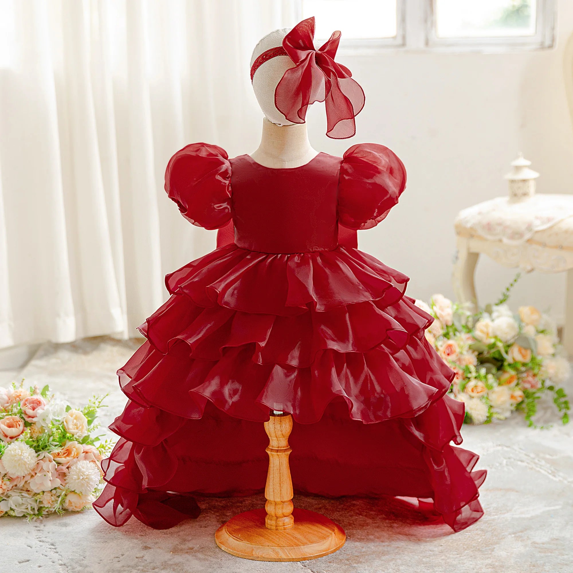 Robe anniversaire fille - Traine et froufrou