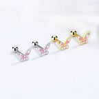 Boucle d'oreille enfant - Papillon rose - L'univers de la licorne