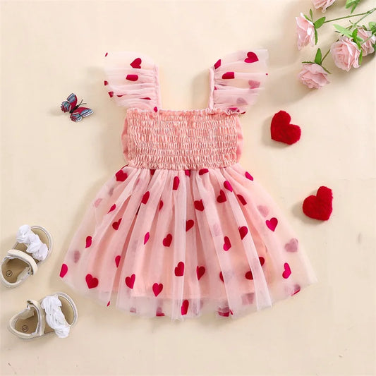 Robe coeur rouge enfant Valentina