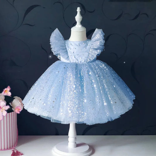 Robe fille étoile de noël