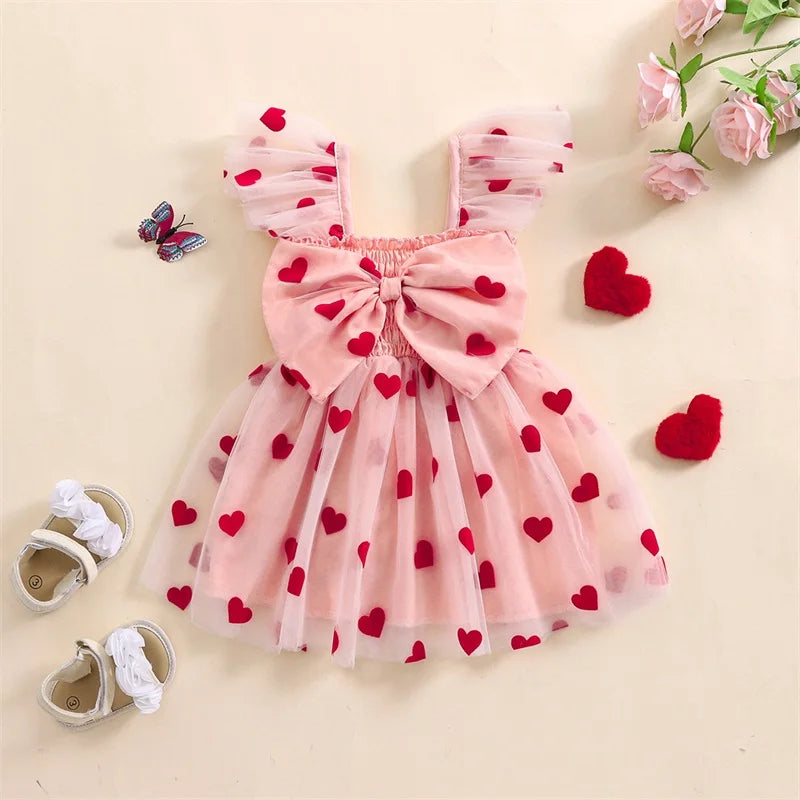 Robe coeur rouge enfant Valentina