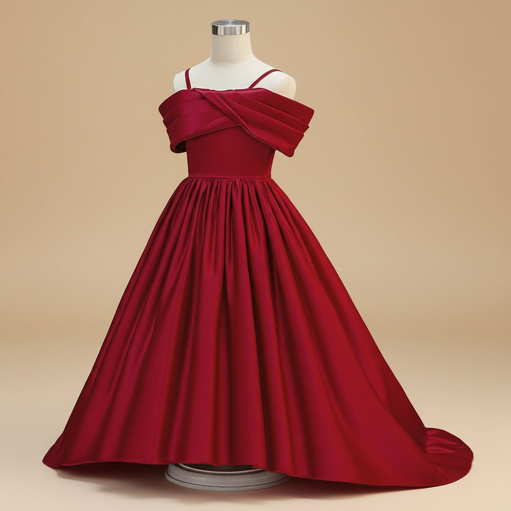 Robe cérémonie ado - Bordeaux Élégance