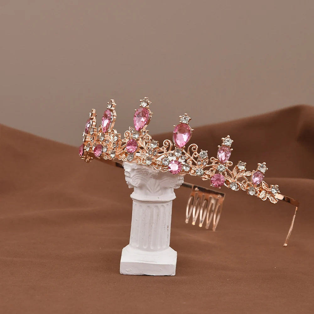 Couronne enfant fille - Rose bonbon