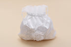 Pochette blanche fleurs - Baptême