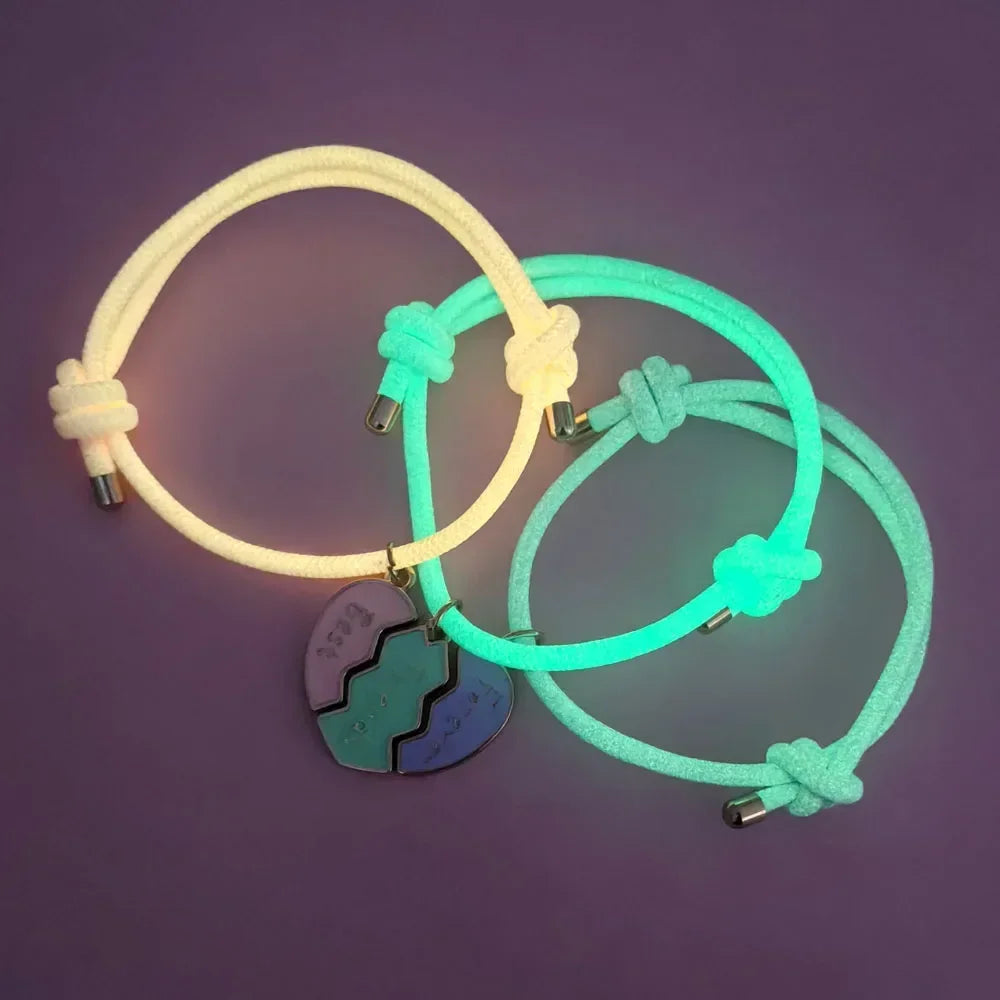 Bracelet BFF fille - Coeur 3 pièces - L'univers de la licorne