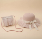 Ensemble d'accessoires enfant cérémonie - Chapeau + sac bohème