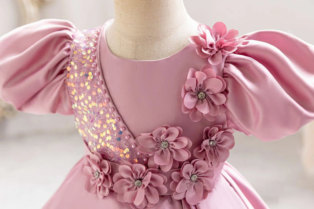 Vestido formal de niña Lila