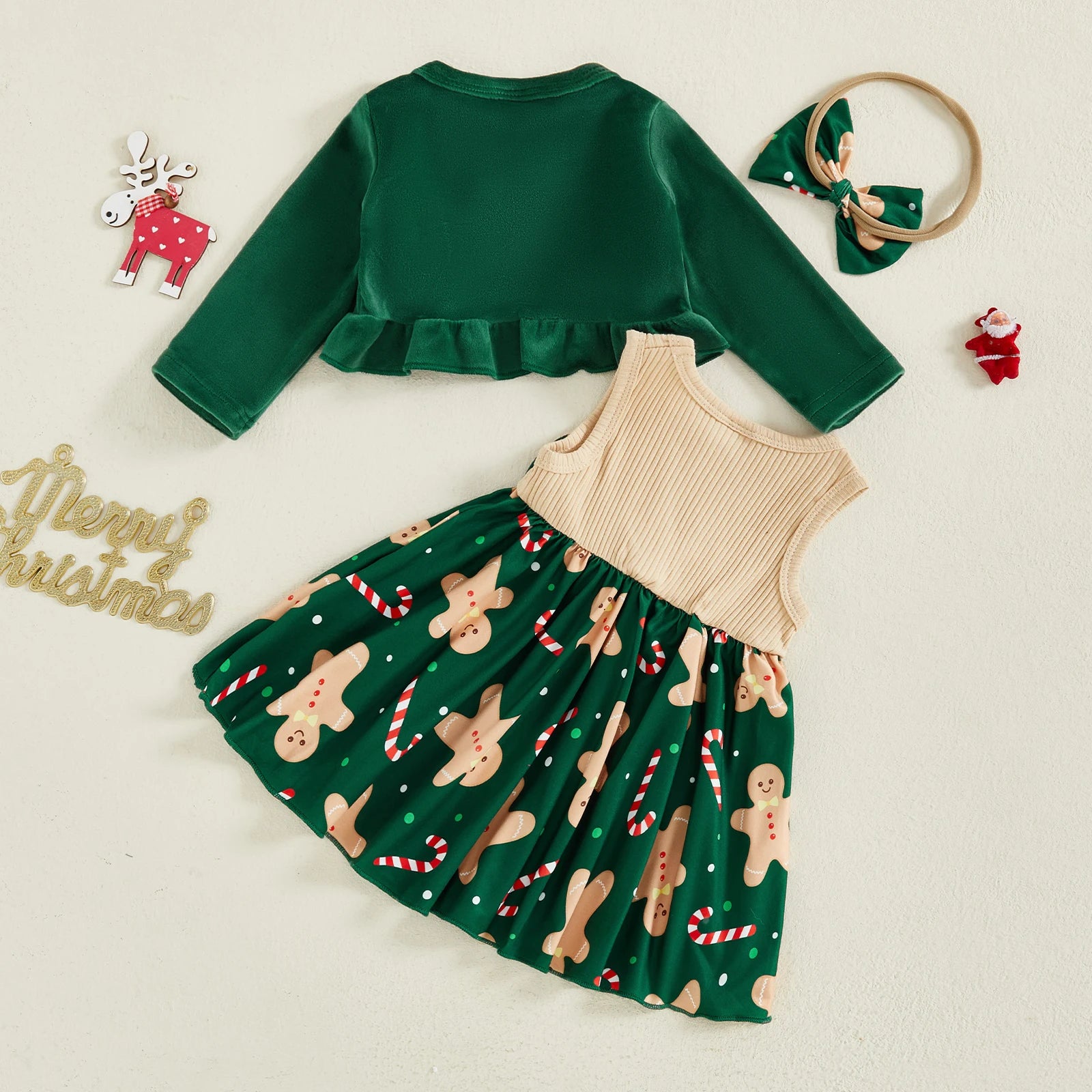 Robe bébé de Noël - 3 pièces