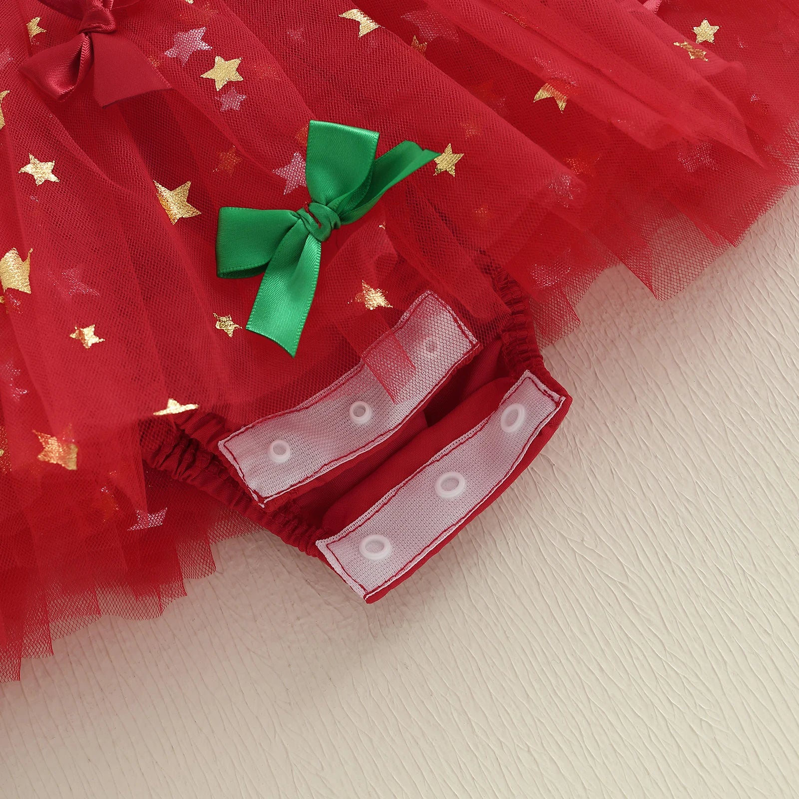 Barboteuse de noël bébé - Noeud de noël