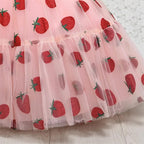 Robe anniversaire bébé fraise