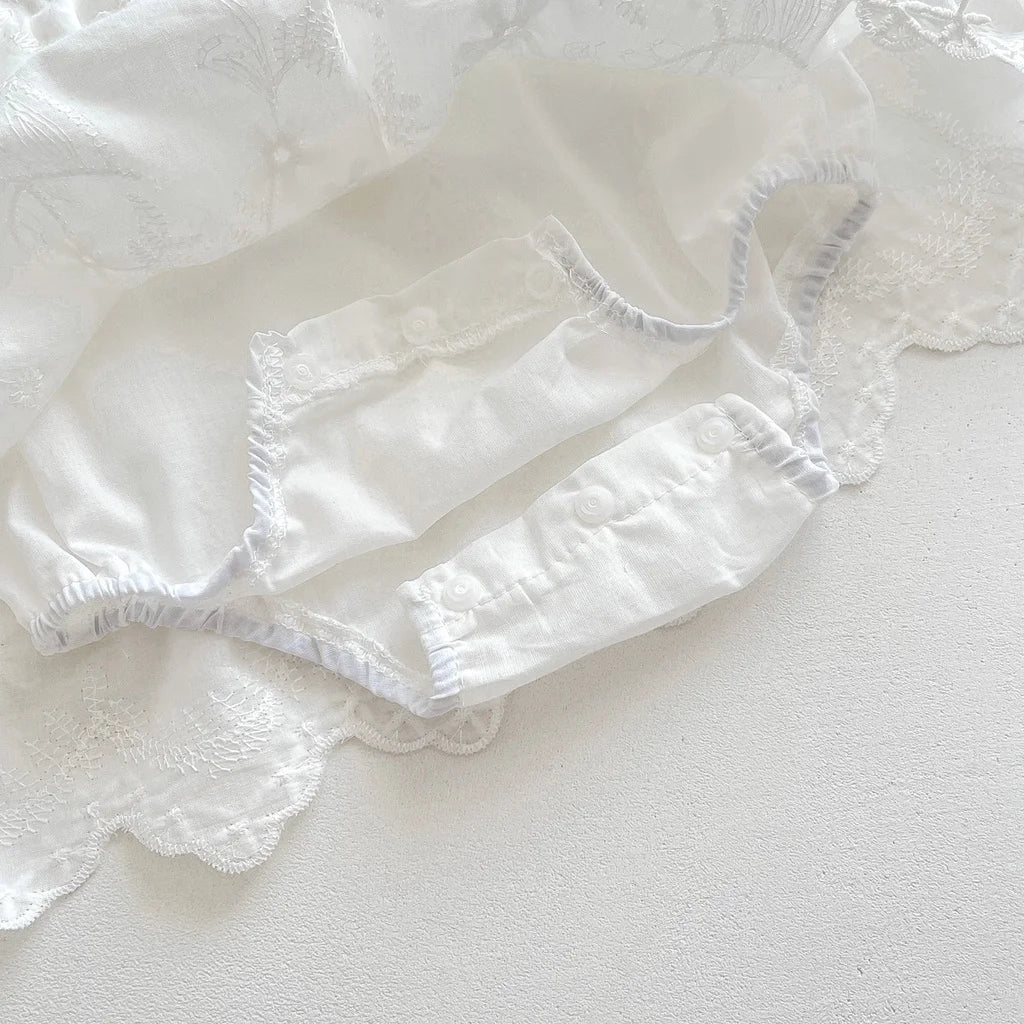 Pelele blanco para bebé para bautizo