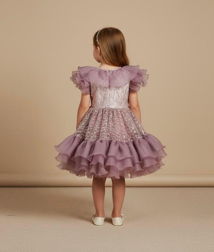 Robe anniversaire enfant - Jolie violette