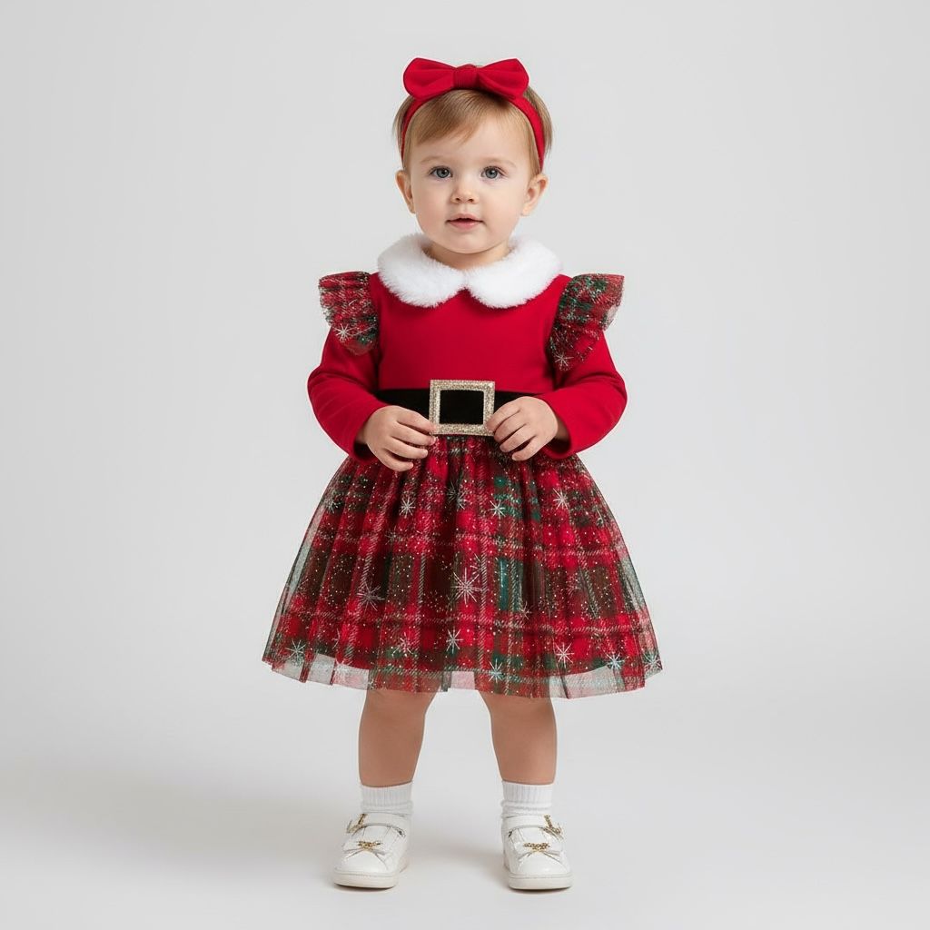 Conjunto navideño para bebé en miniatura