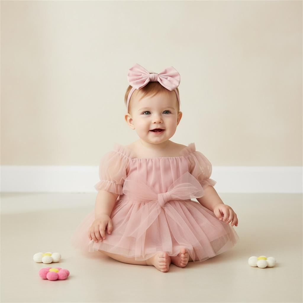 Tutina per neonato in tulle