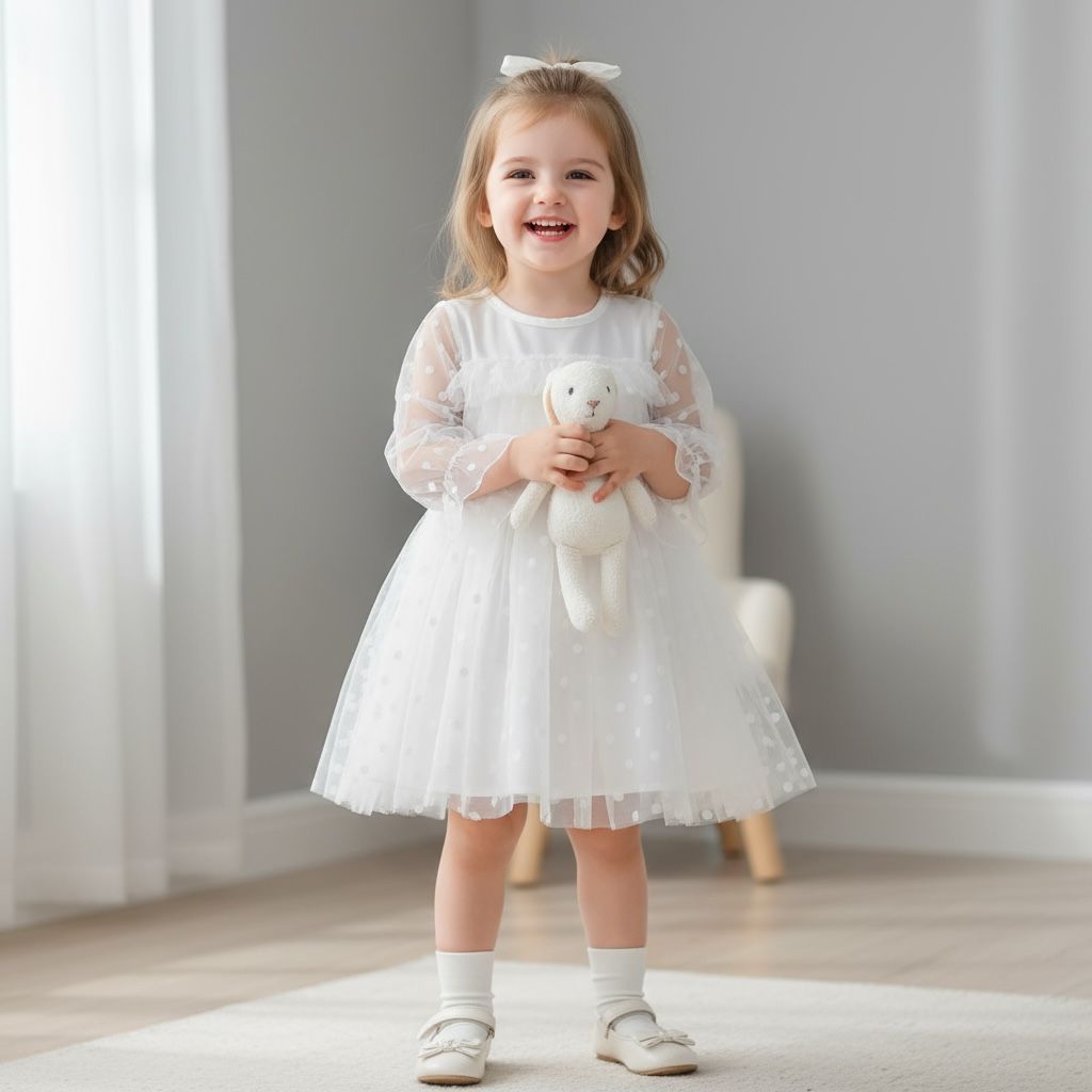 Vestido infantil Julia con mangas