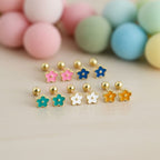 Boucle d'oreille enfant - Fleur/or - L'univers de la licorne