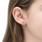 Boucle d'oreille enfant - Petit trèfle or - L'univers de la licorne