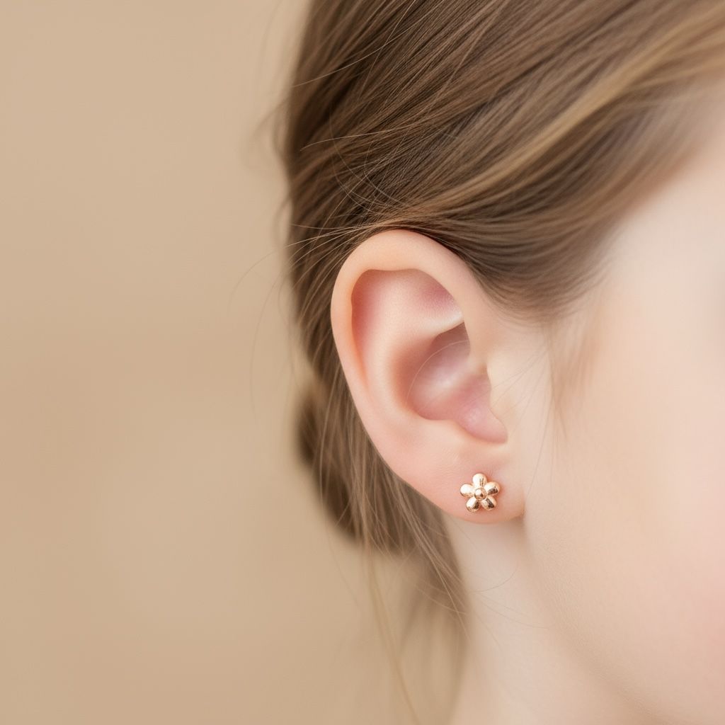 Boucle d'oreille enfant - Petite fleur - L'univers de la licorne