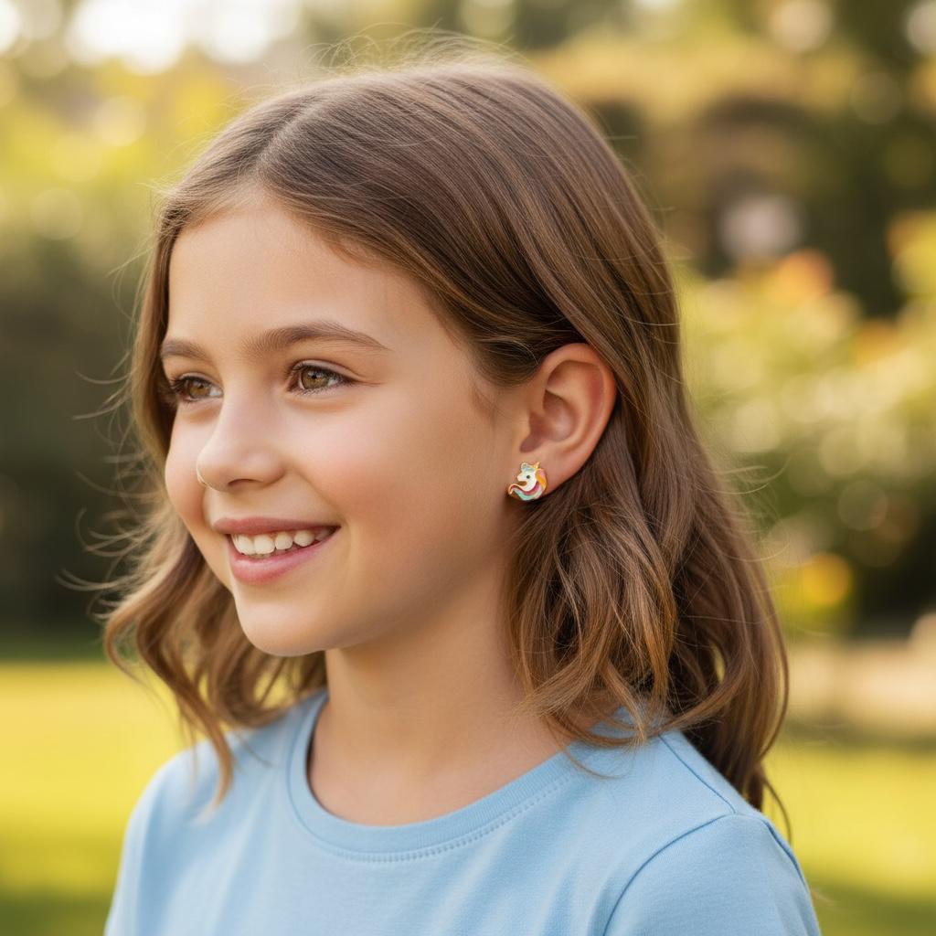 Boucle d'oreille enfant - Licorne - L'univers de la licorne