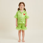 Pyjama fille - Vert froufrou - L'univers de la licorne