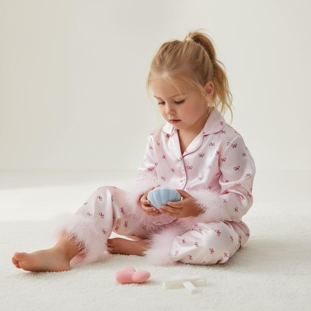 Pyjama enfant fille - Petit noeud - L'univers de la licorne