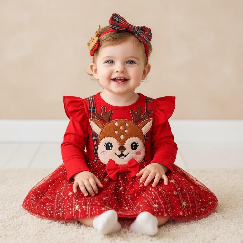 Robe bébé Noël - Bébé Renne - L'univers de la licorne