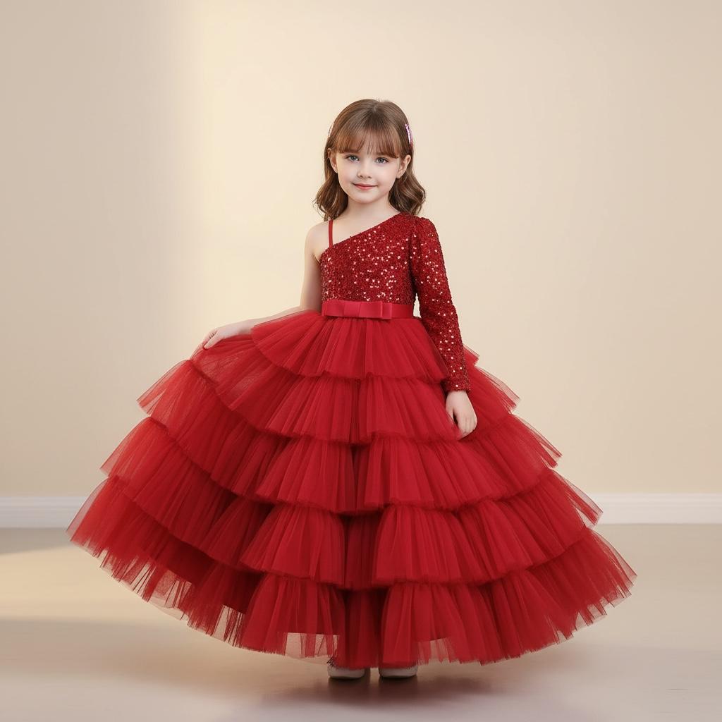 Robe longue ado - Elégante froufrou