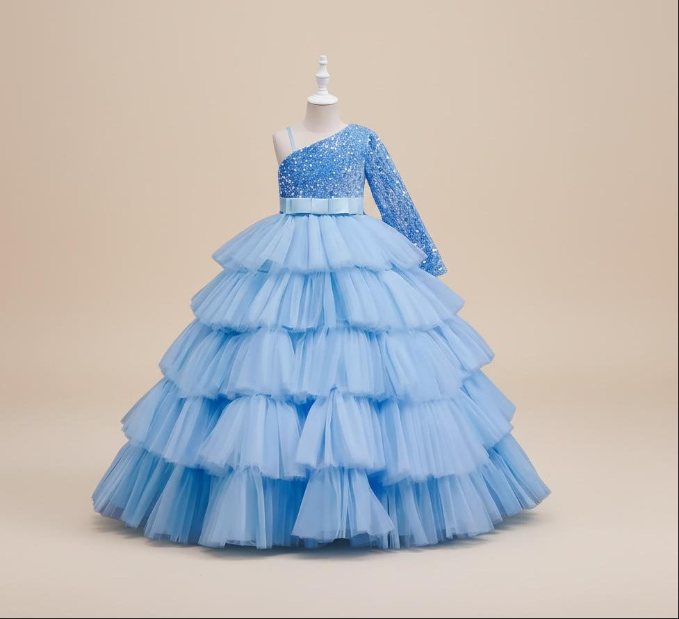 Robe longue ado - Elégante froufrou