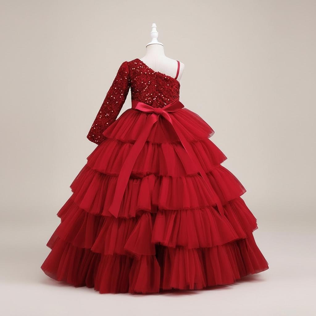 Robe longue ado - Elégante froufrou