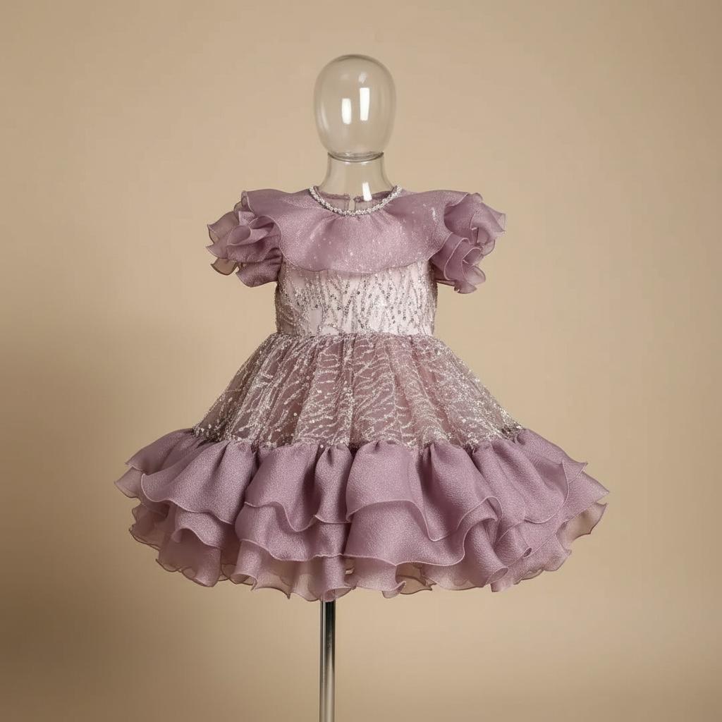 Robe anniversaire enfant - Jolie violette