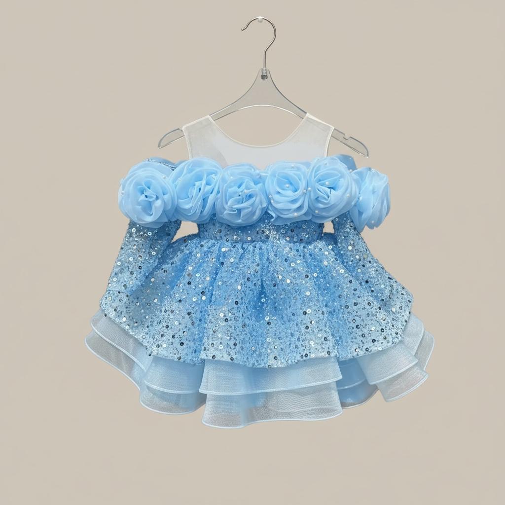 Robe anniversaire fille - Rosase brillante