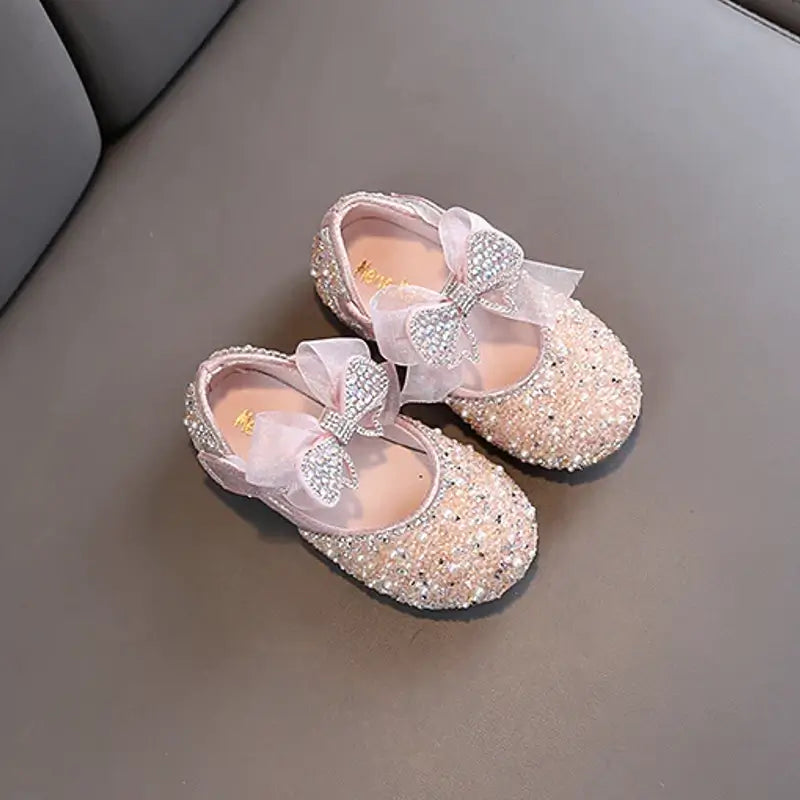 Ballerine rose avec perle