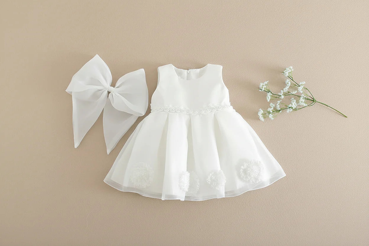 Robe blanche cérémonie fille