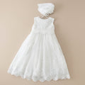 Robe de cérémonie blanche Angélique pour bébé avec bustier en dentelle et jupe fluide