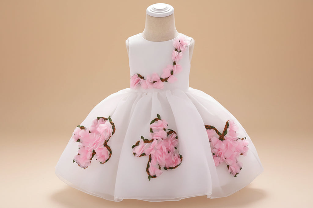 Robe de cérémonie bohème chic pour fille ornée de fleurs