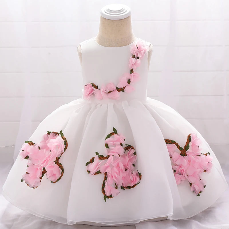 Robe de cérémonie bohème chic pour fille ornée de fleurs