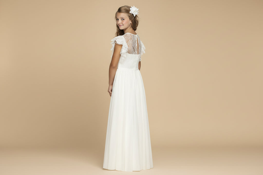 Robe de communion style bohème fluide et légère pour fille.