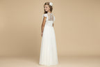 Robe de communion style bohème fluide et légère pour fille.
