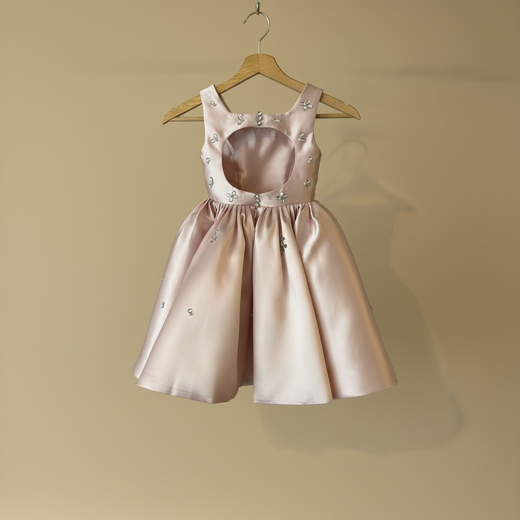 Robe mariage fille satinée avec jupe volumineuse élégante
