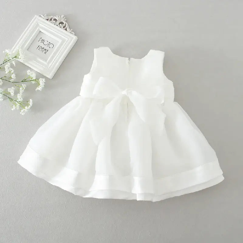 Robe bébé fille baptême satin