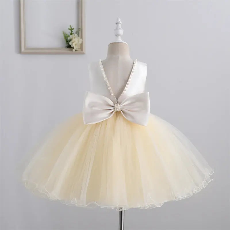 Robe cérémonie champagne enfant fille