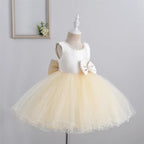Robe cérémonie enfant fille perle champagne