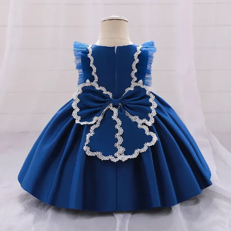 robe halloween enfant noeud papillon bleu