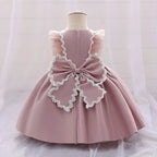robe halloween enfant noeud papillon rose