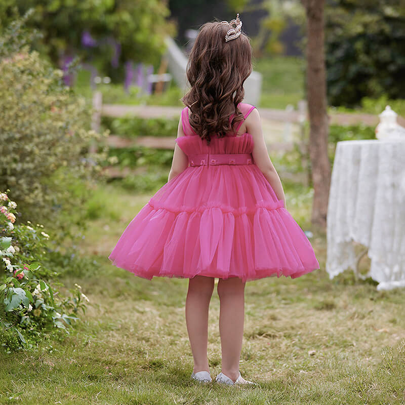 Robe mariage bébé fuchsia