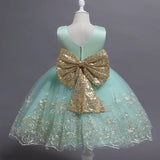 Robe princesse bébé vert d'eau