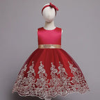 Robe princesse fille rouge 