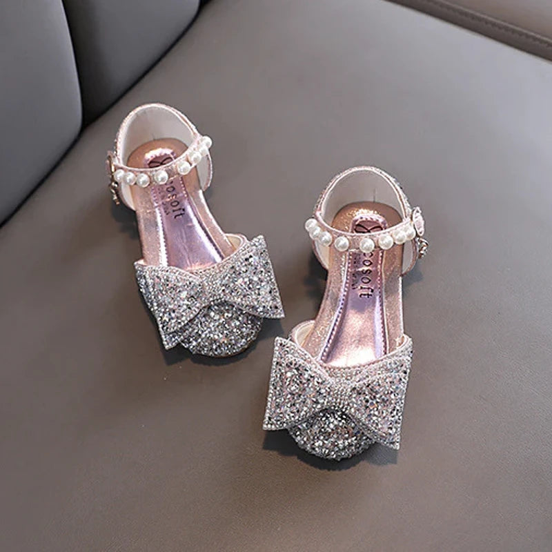 Sandale rose à paillette pour fille