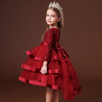 Robe de soirée fille bordeaux
